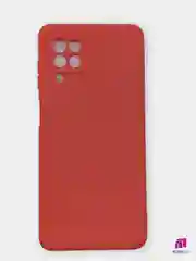 Красный чехол для Samsung Galaxy A22/M32 силиконовый с бархатной подкладкой