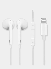 Наушники проводные lightning для iPhone, Bluetooth
