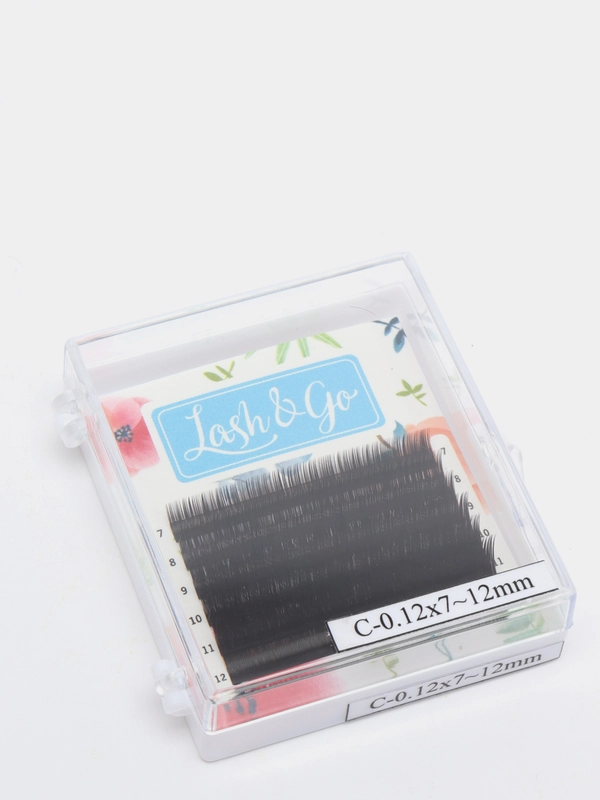 Ресницы черные Мини Микс 6 линий Lash&Go, наращивание ресниц ПРЗ