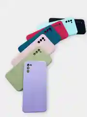 Чехол для Samsung Galaxy A02S силиконовый с бархатной подкладкой
