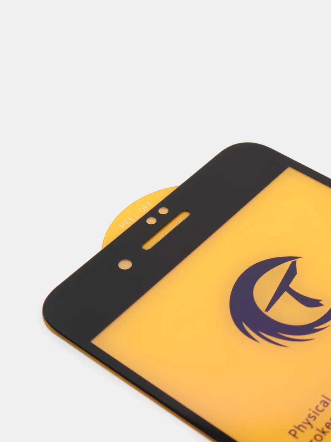 Защитное стекло для iPhone с фиолетовым переливом, черная рамка