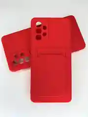 Алый чехол накладка c карманом для карт Xiaomi Poco X3, Poco M3, Samsung Galaxy A72, A52, A50