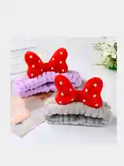 Повязка на голову красный бант, разные цвета