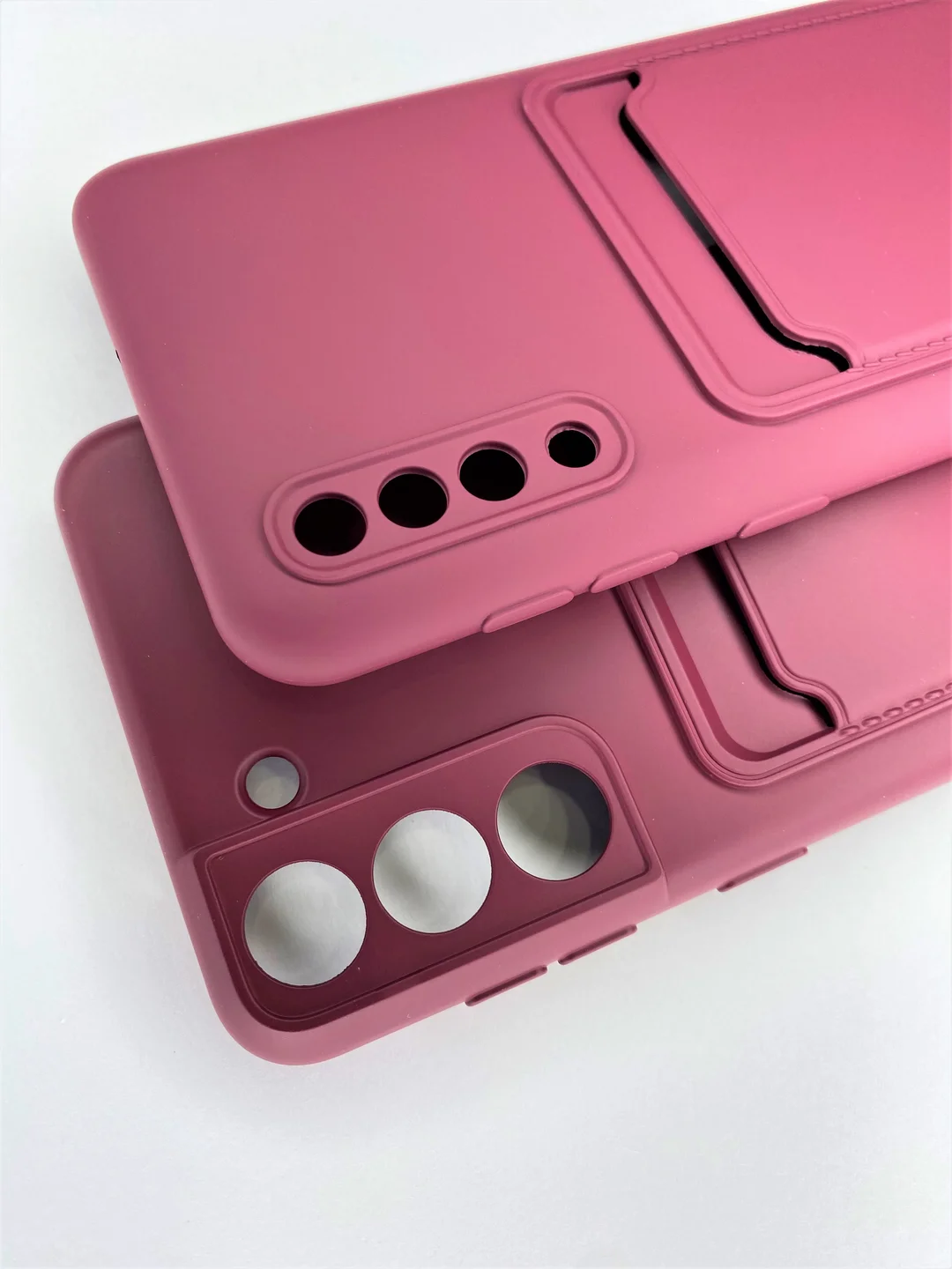 Бордовый чехол c карманом для карт для Xiaomi Redmi Note 9S, Note 9, Samsung A51, A12, S21, S21+