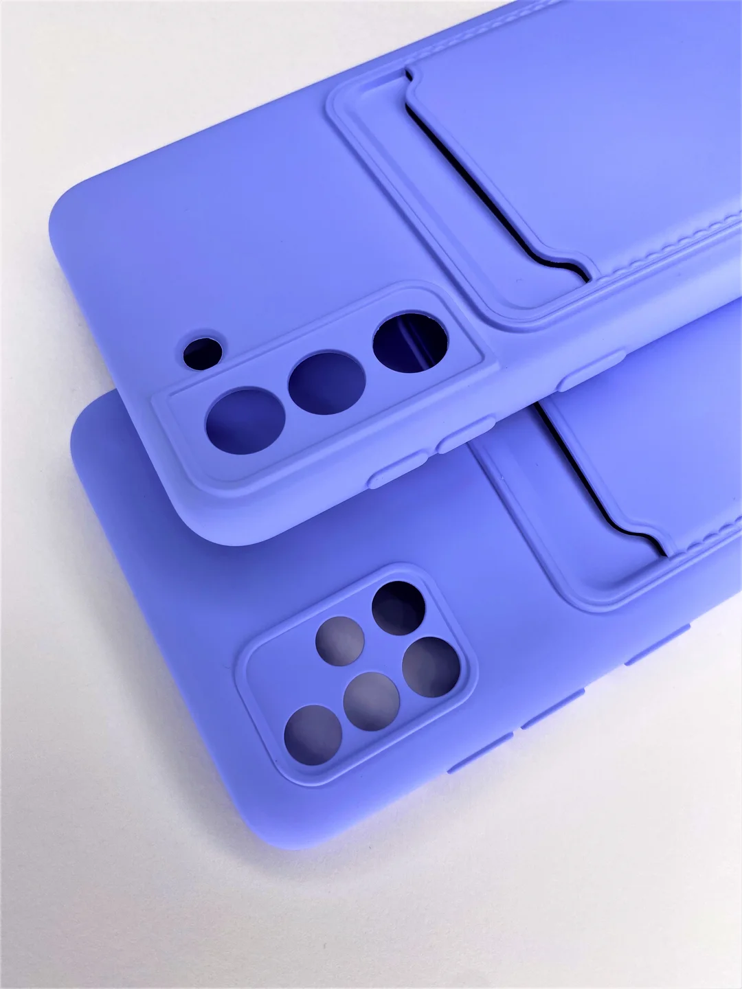 Лавандовый чехол c карманом для карт для Xiaomi Redmi Note 9S, Note 9, Samsung A51, A12, S21, S21+