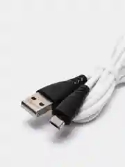 Белый кабель Micro USB, мягкая, гибкая оплетка, белый, зеленый, 1 м