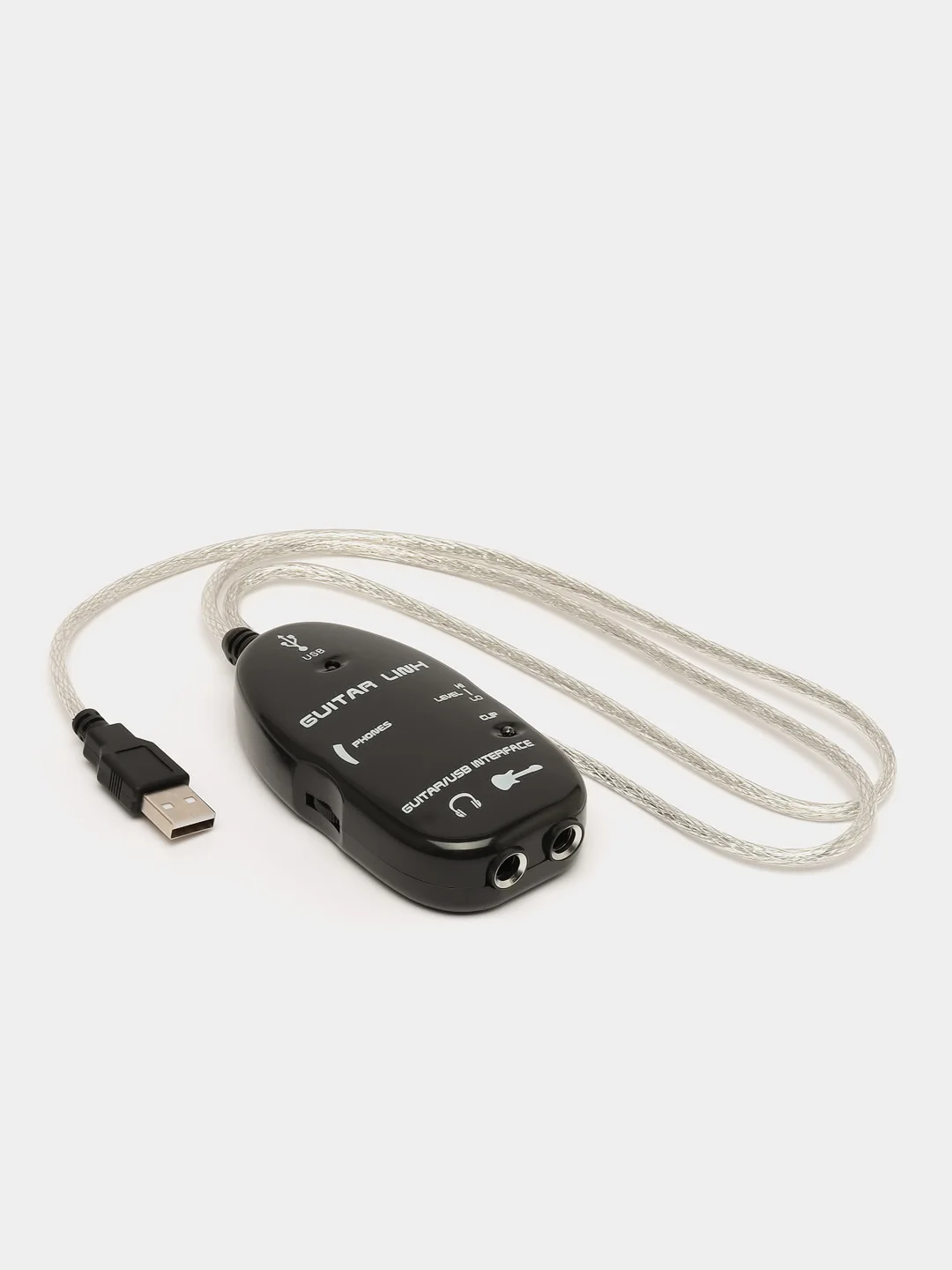 Черный адаптер для электрогитары с USB интерфейсом