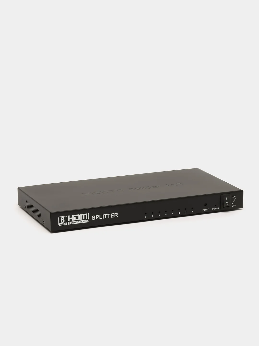 Разветвитель сплиттер, на 8 портов HDMI с усилителем, v1.4b, блок питания