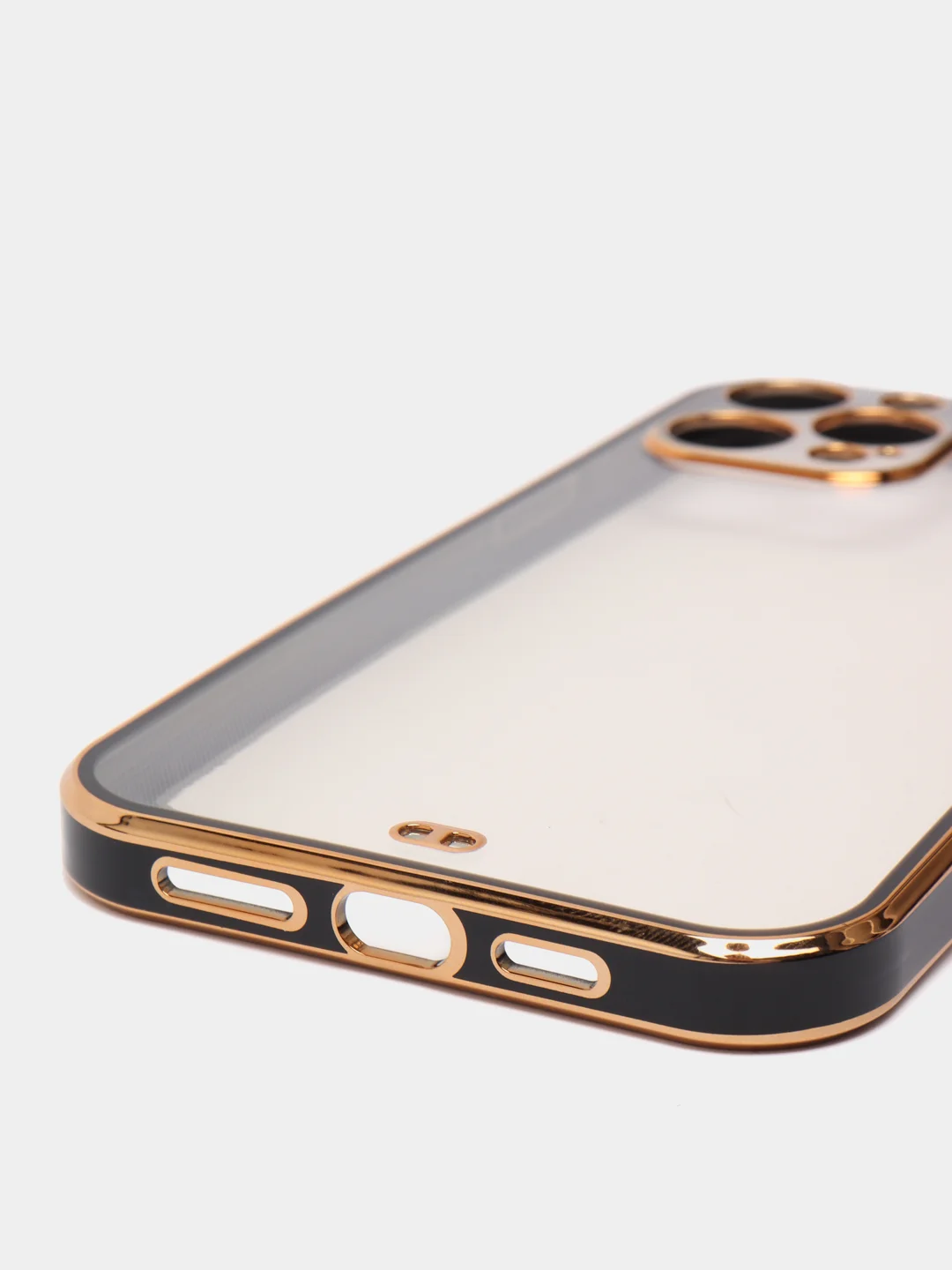 Черный прозрачный чехол с усиленными бортами iPhone Айфон 11, 12, 12 Pro, 12 Pro Max, 11 Pro