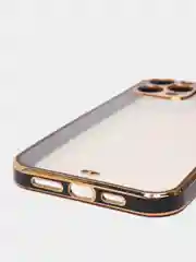 Черный прозрачный чехол с усиленными бортами iPhone Айфон 11, 12, 12 Pro, 12 Pro Max, 11 Pro