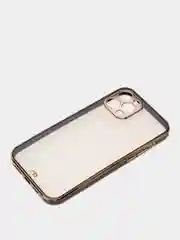 Черный прозрачный чехол с усиленными бортами iPhone Айфон 11, 12, 12 Pro, 12 Pro Max, 11 Pro