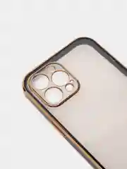 Черный прозрачный чехол с усиленными бортами iPhone Айфон 11, 12, 12 Pro, 12 Pro Max, 11 Pro