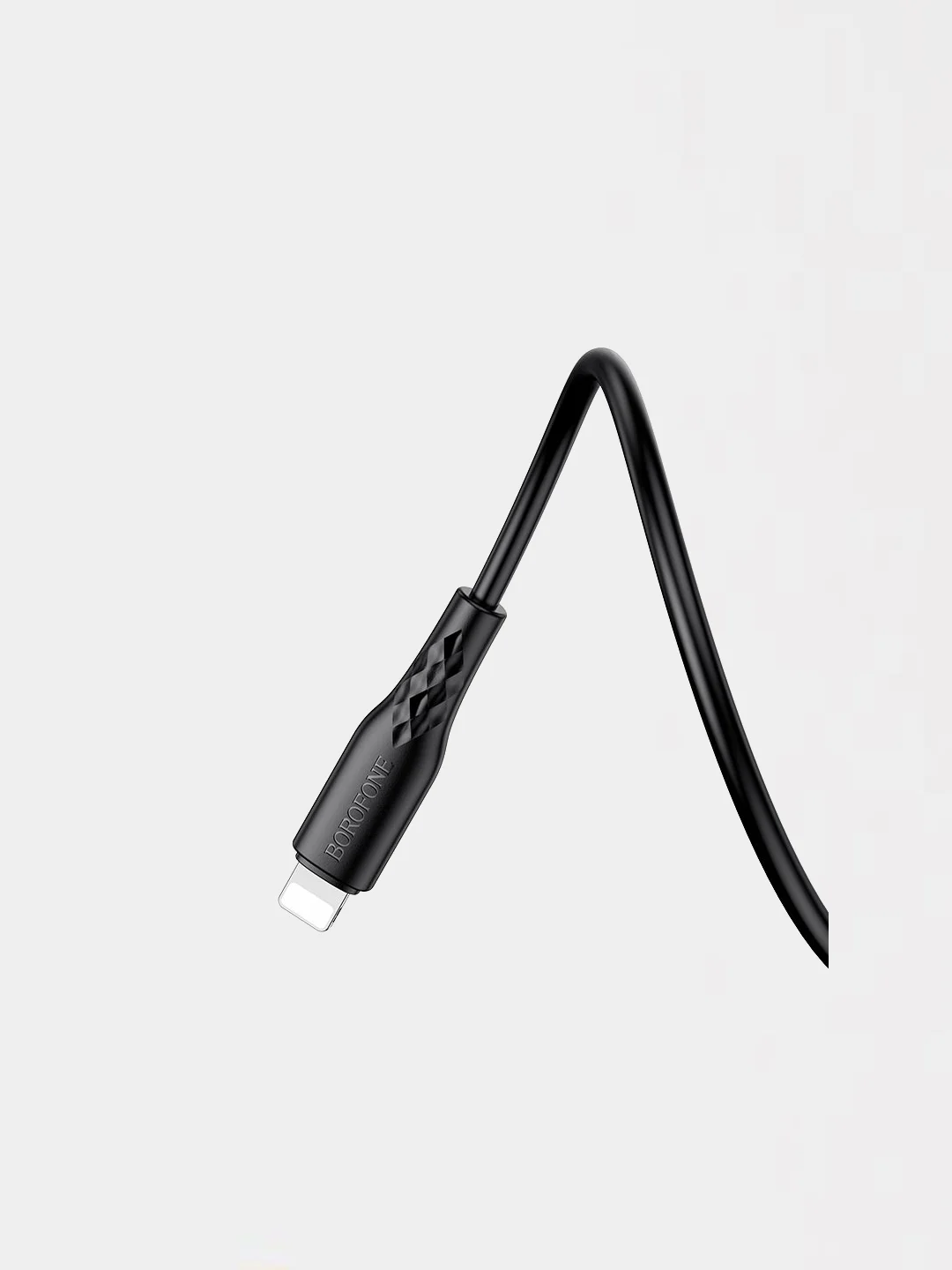 Черный кабель для зарядки iPhone 6, 7, 8, X, XS, XR, 11 USB Lightning Borofone BX48