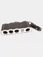 Разветвитель прикуривателя на 4 гнезда+2USB WF-4008, хаб, зарядное устройсво автомобильное