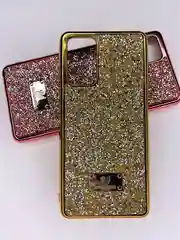 Золотой чехол-накладка со стразами и кристаллами для Samsung A72