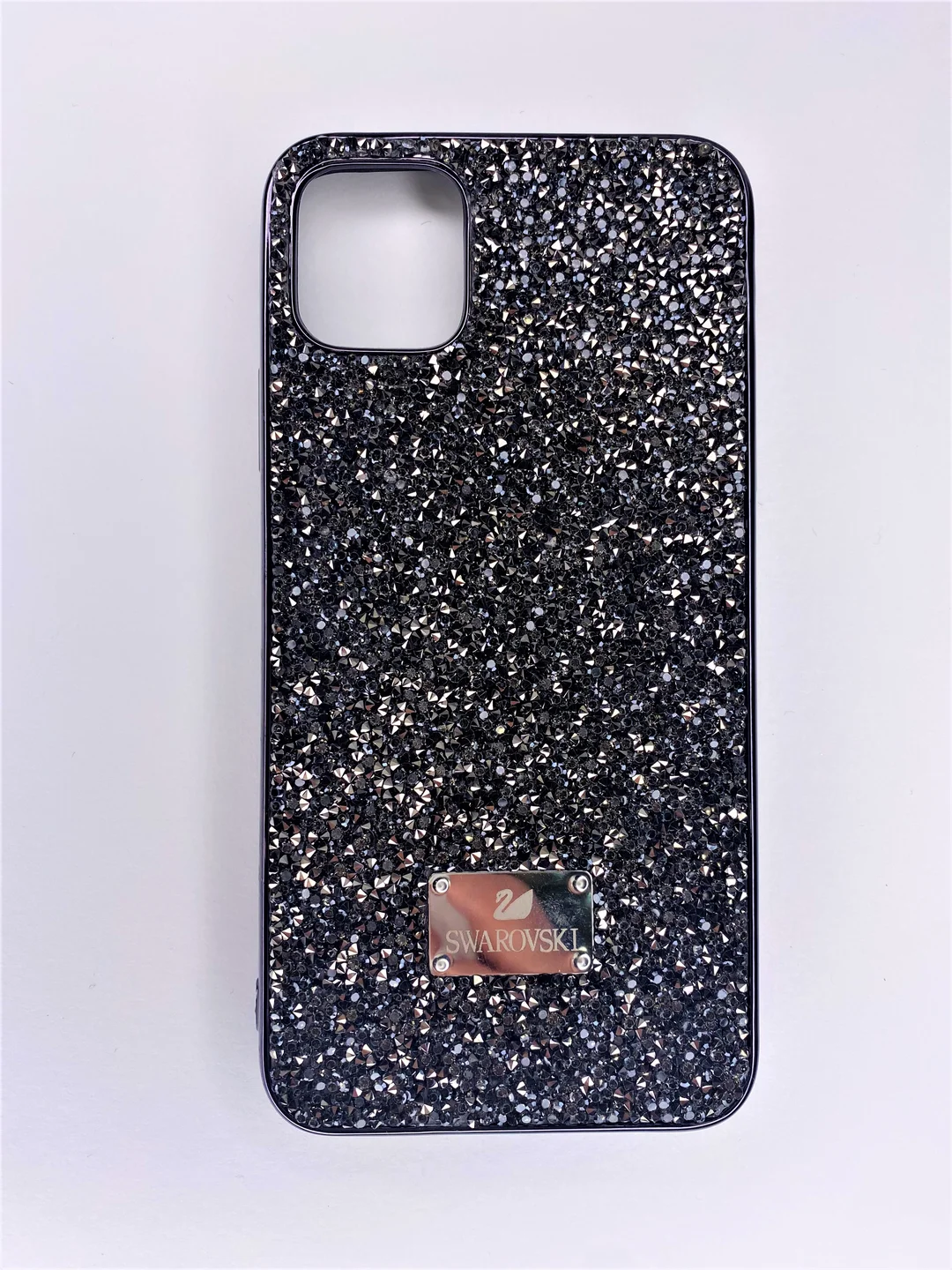 Угольный чехол-накладка со стразами и кристаллами iPhone 11 Pro Max, 7+