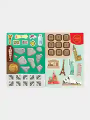 Познавательный игровой набор "Новые чудеса света": книга, наклейки и пазл