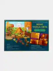 Познавательный игровой набор "Новые чудеса света": книга, наклейки и пазл