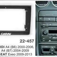 Переходная рамка 2DIN 9 дюймов (22-457) AUDI A4 (B6) 02-06,A4 (B7) 02-07,SEAT Exeo 2009-13