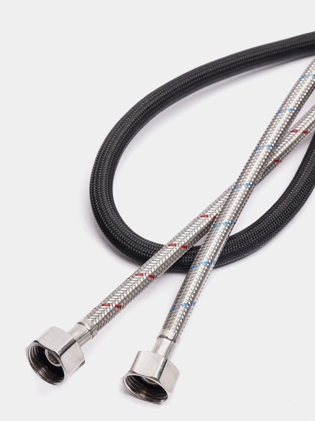 Серебряный смеситель для кухни ПСМ-ПРОФСАН PSM-301-9 STEEL с выдвижной лейкой тип