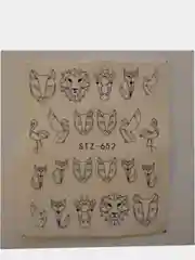 Индиго наклейки для ногтей, 31 вид