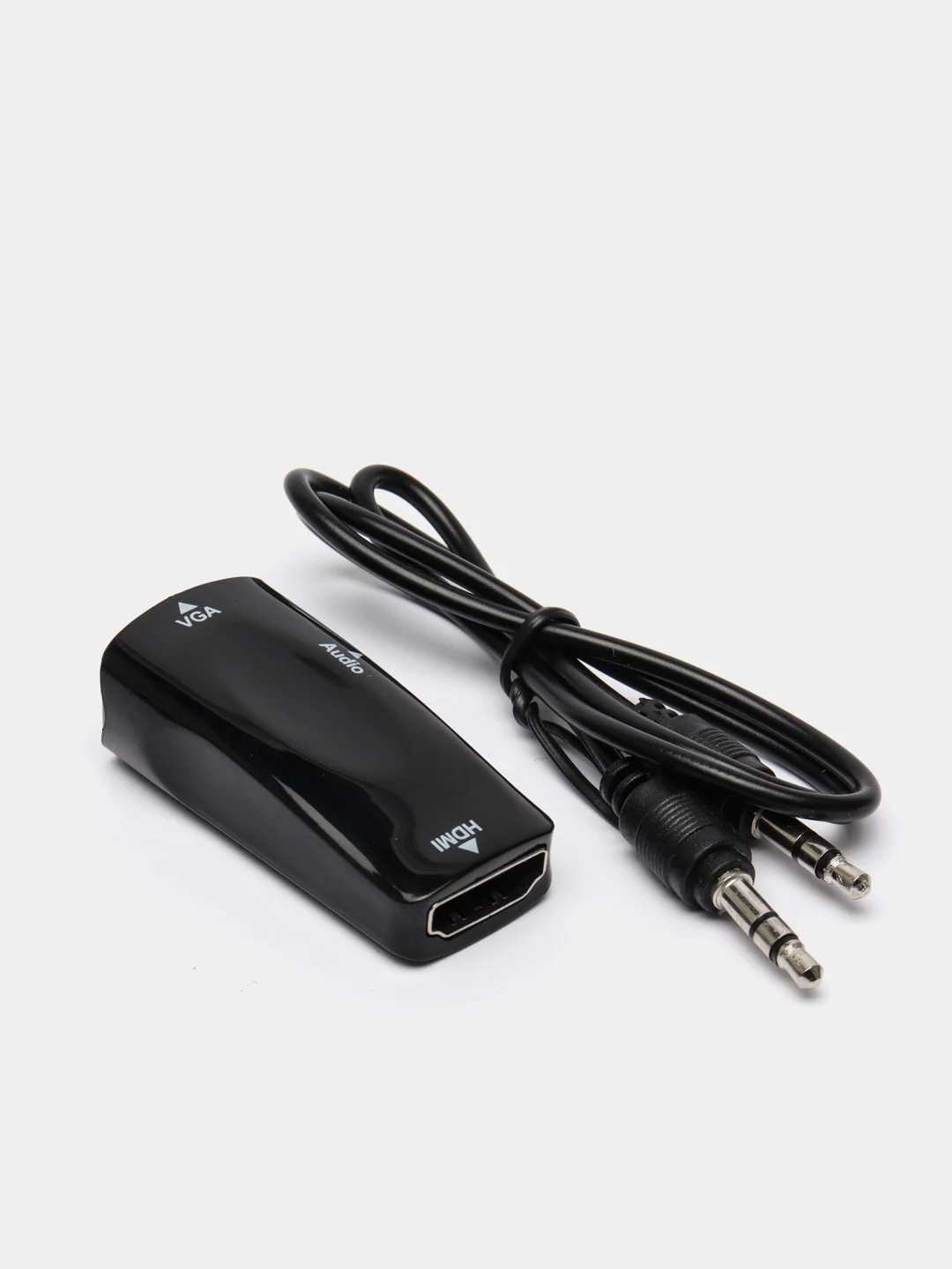Белый адаптер HDMI (мама, папа) к VGA Аудио 3.5 мм