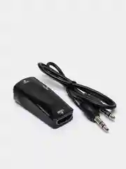 Белый адаптер HDMI (мама, папа) к VGA Аудио 3.5 мм