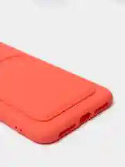 Коралловый чехлы Iphone c кармашком для карт