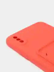 Коралловый чехлы Iphone c кармашком для карт