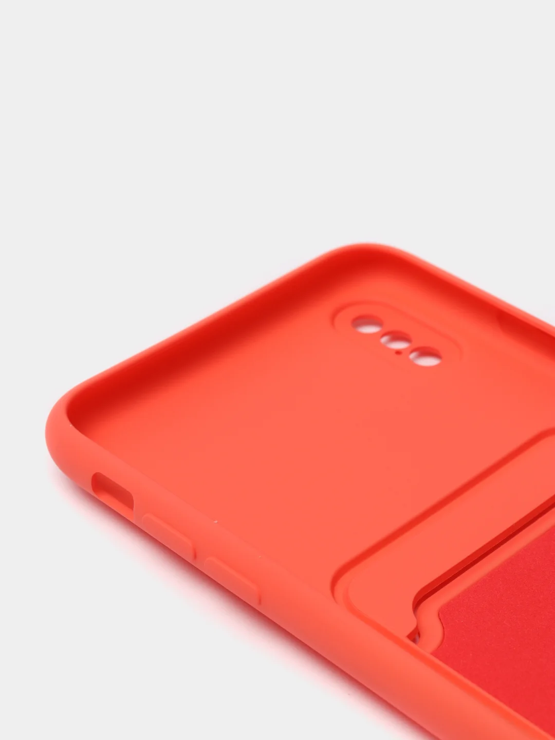 Коралловый чехлы Iphone c кармашком для карт