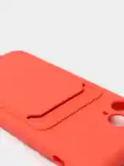 Коралловый чехлы Iphone c кармашком для карт