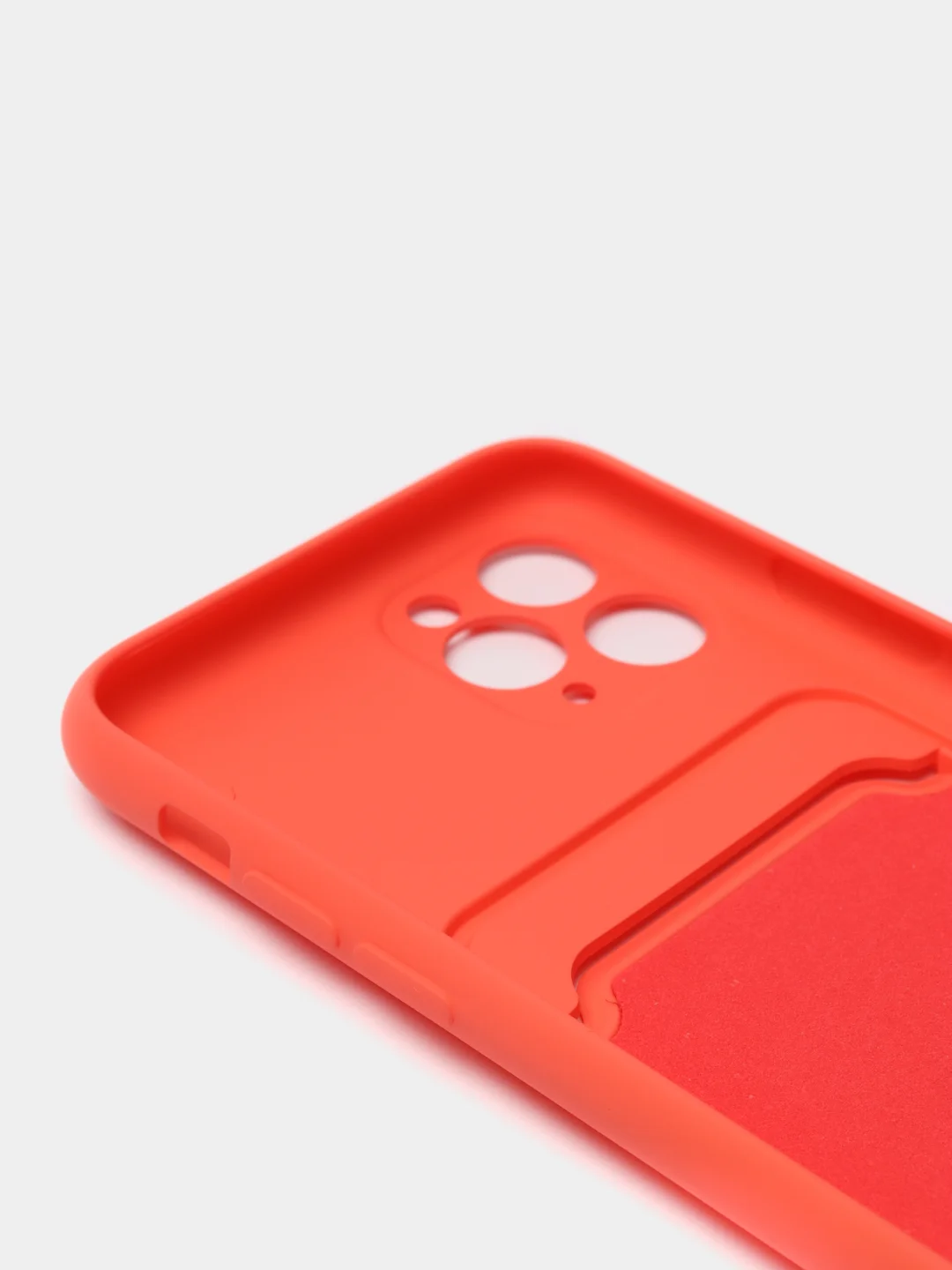 Коралловый чехлы Iphone c кармашком для карт