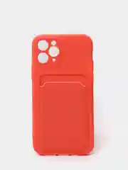 Коралловый чехлы Iphone c кармашком для карт