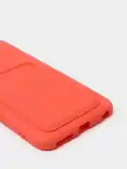 Коралловый чехлы Iphone c кармашком для карт