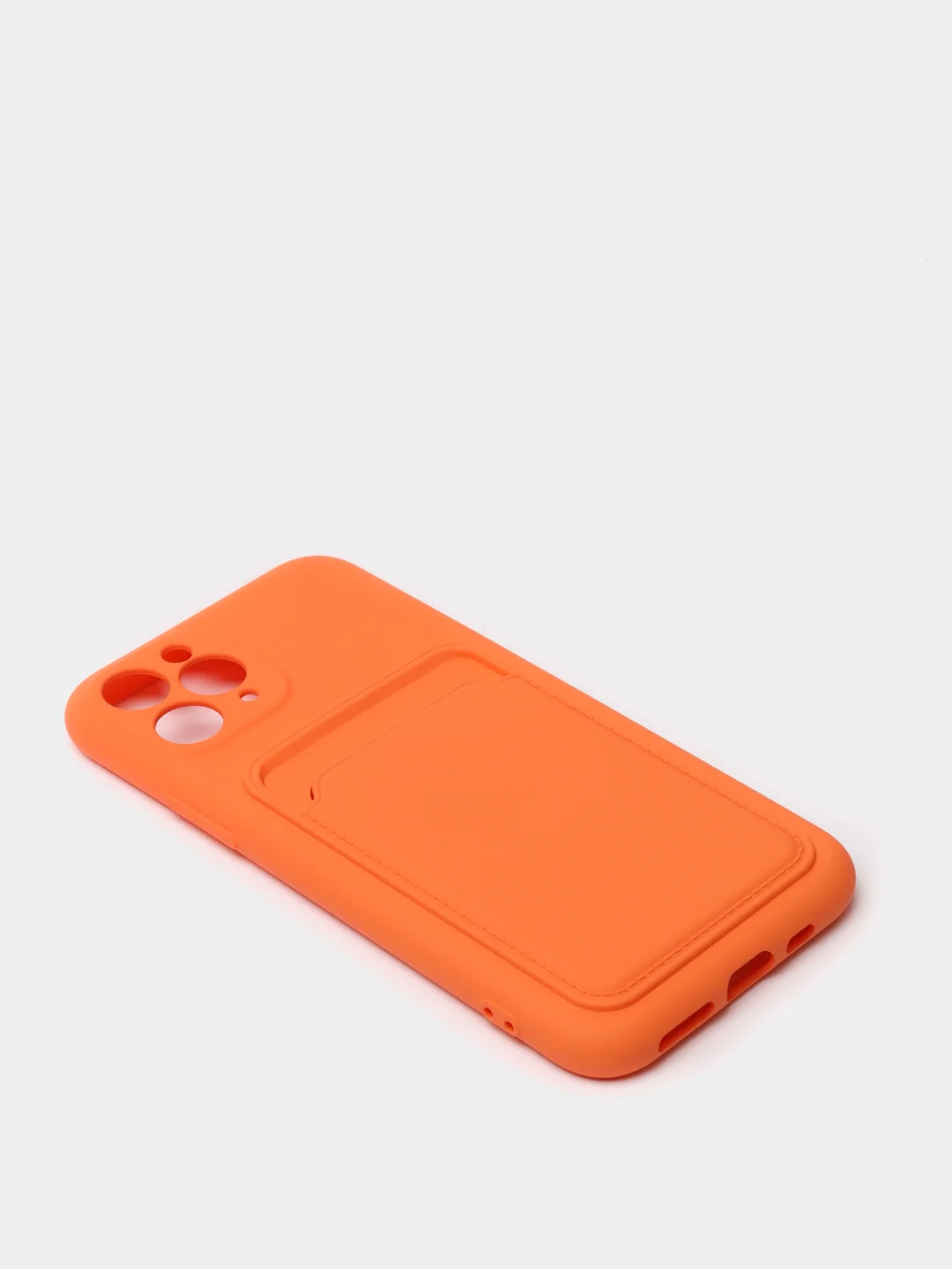 Оранжевый чехлы Iphone c кармашком для карт