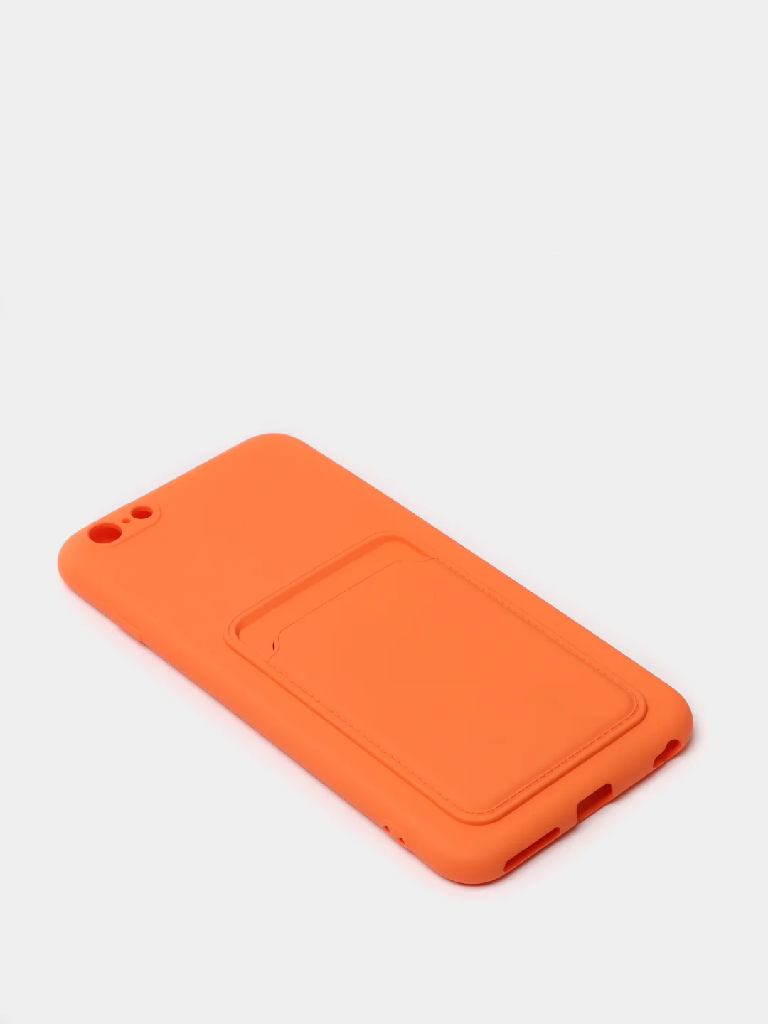 Оранжевый чехлы Iphone c кармашком для карт