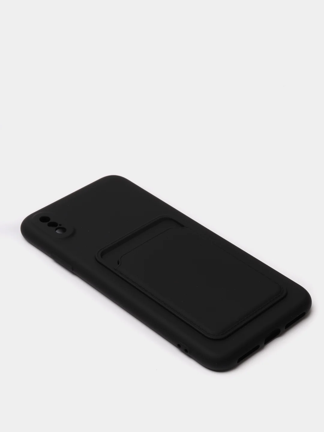 Черный чехлы Iphone c кармашком для карт