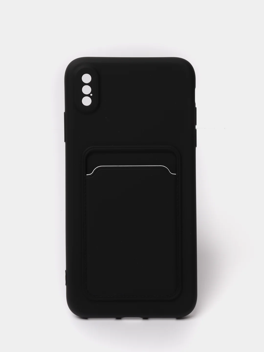 Черный чехлы Iphone c кармашком для карт