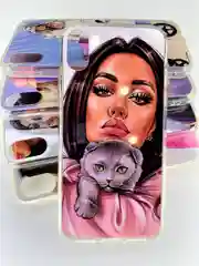 Чехол силиконовый с рисунком принтом "Девушки" для iPhone X, XS