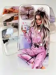 Чехол силиконовый с рисунком принтом "Девушки в домашнем" для iPhone 12 Pro Max
