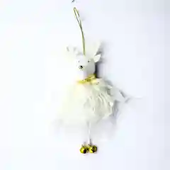 Новогодняя ёлочная игрушка-подвеска "Новогодние персонажи в белом"
