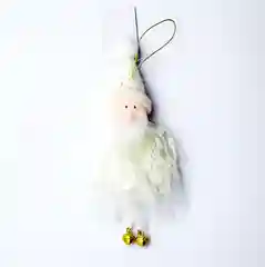 Молочный новогодняя ёлочная игрушка-подвеска "Новогодние персонажи в белом"