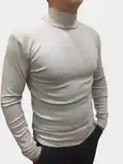 Серый металлик водолазка мужская