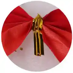 Золотой елочное украшение бантики/ Бантики на елку