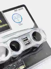 Разветвитель прикуривателя на 4 гнезда+2USB WF-4008, хаб, зарядное устройсво автомобильное