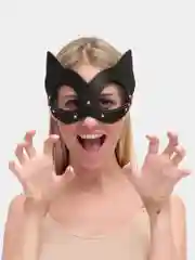 Кожаная маска кошки, 2 цвета