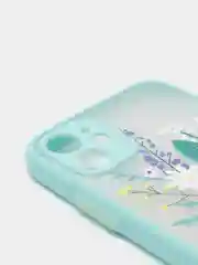 Бирюзовый чехол для iPhone 11, 11 Pro, 12, 12 Pro Max, XR с картинкой / рисунком