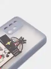 Небесно-голубой чехол для Samsung A02, A02S, A32, A52, A12, A51, M12, M51 с картинкой / рисунком