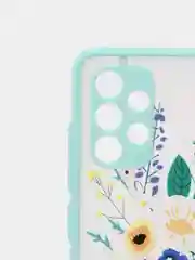 Бирюзовый чехол для Samsung A02, A02S, A32, A52, A12, A51, M12, M51 с картинкой / рисунком