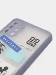 Синий меланж чехол для Samsung A02, A02S, A32, A52, A12, A51, M12, M51 с картинкой / рисунком